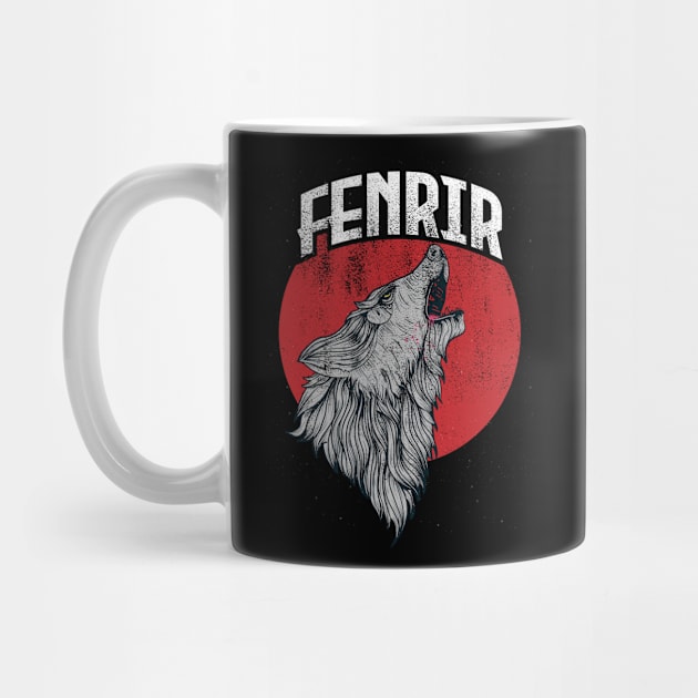 Fenrir Funny Wolf Gift by CatRobot